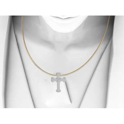 Sparkling Cross pendant with diamonds